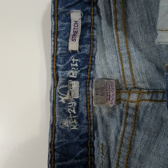 Ritzy Brit Blue Jean Shorts Girls 8/10 Small - Picture 3 of 3